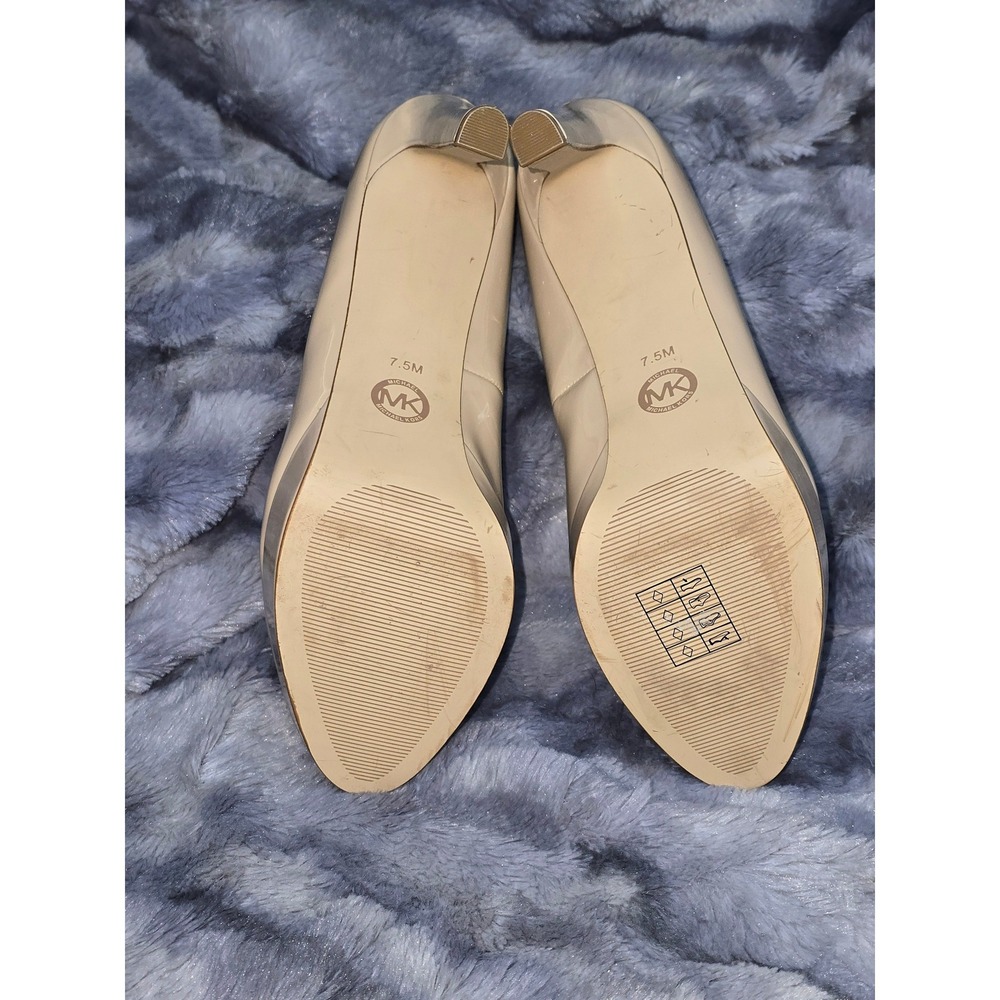 NEW Michael Kors Chantal Platform Pump Light Blush Patent Leather Heels Size 7.5 - Picture 5 of 7